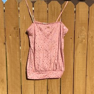 Pink Glittery Spaghetti Top